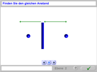 Aufgabenbild räumlich perzeptive Leistungen: Distanz (Abstand)